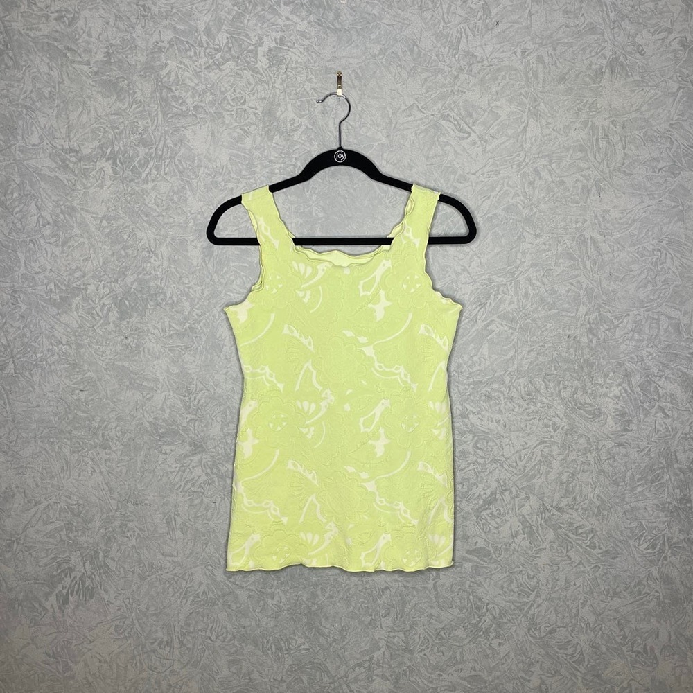 Haystacks bright green floral sleeveless top